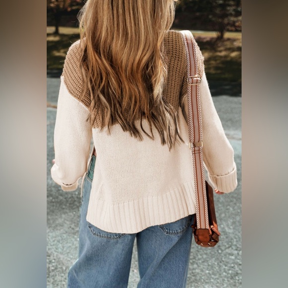 Tiffany cable knit colorblock sweater - Picture 2 of 2